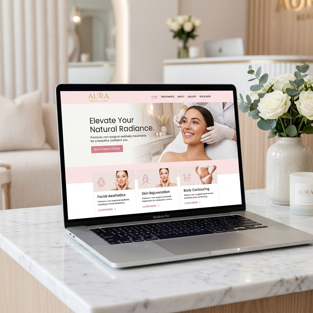 ผลงานออกแบบเว็บไซต์ Landing Page คลินิกความงาม โดย Anya Tech.